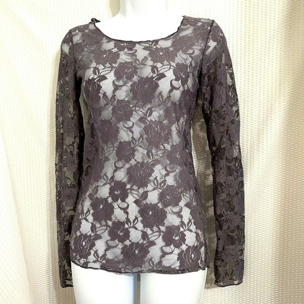 Chic BoHo Floral Sheer Lace Blouse Top Truly Yours